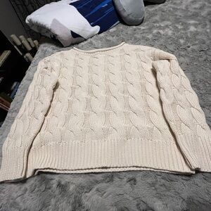 Lucky Brand Cream Cable Knit Sweater
